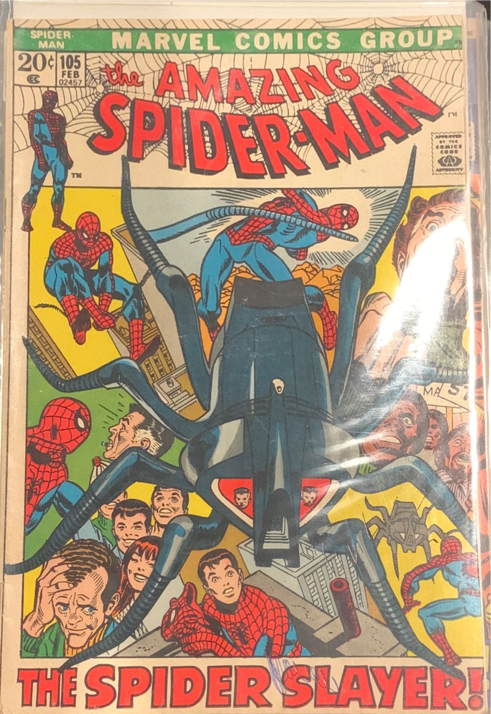 Amazing Spider-Man (Vol 1) - Marvel Comics Group (105 - Feb 1972) comic book collectible [Barcode 25874139] - Main Image 2