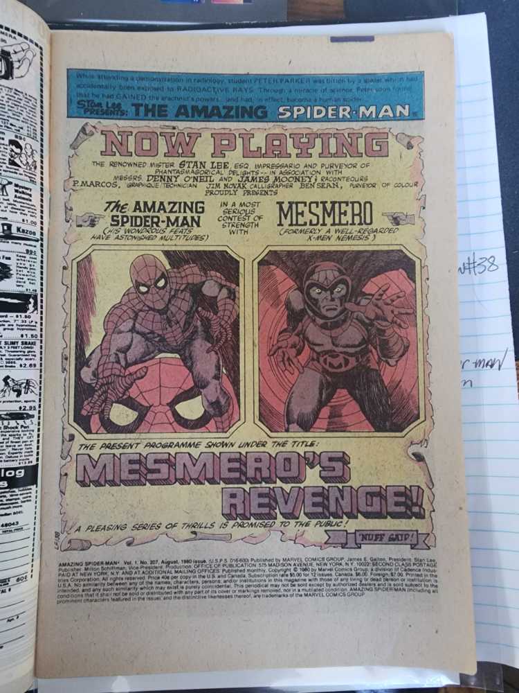Amazing Spider-man, The - Marvel (207 - Aug 1980) comic book collectible [Barcode 071486024576] - Main Image 2