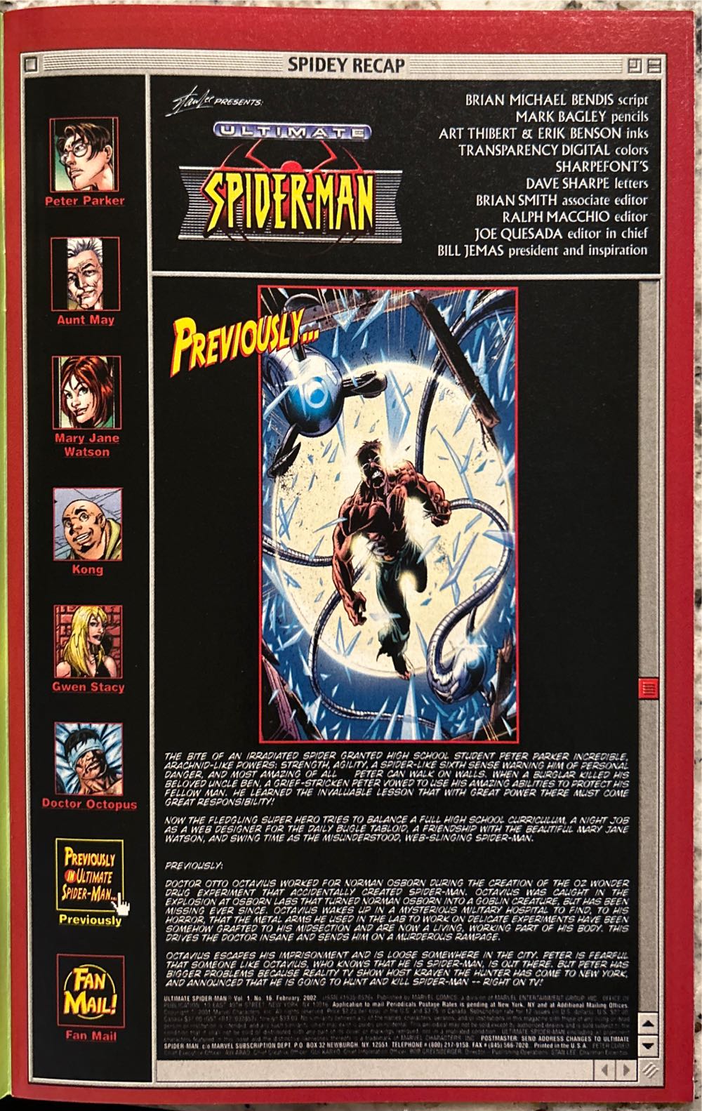 Ultimate Spider-Man - Marvel Comics (16 - Feb 2002) comic book collectible [Barcode 75960605031401611] - Main Image 3