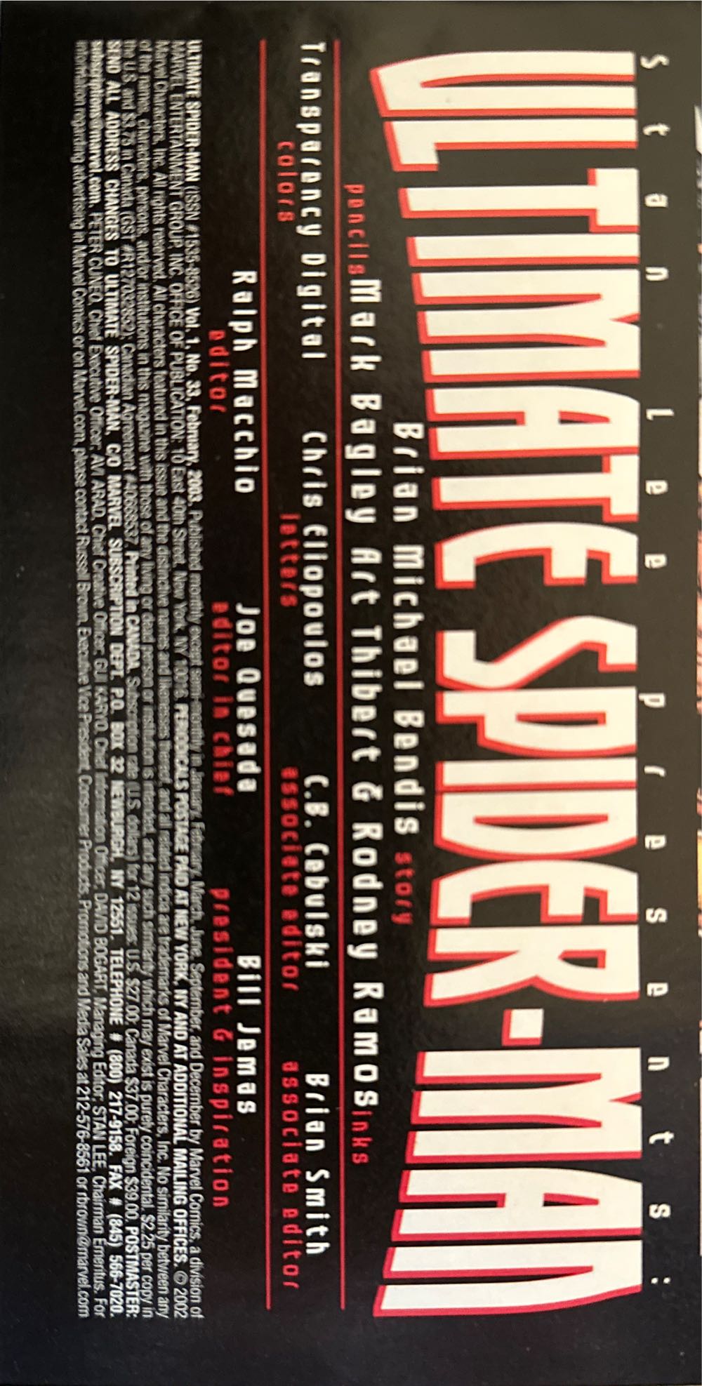 Ultimate Spider-Man - Marvel Comics (33 - Feb 2003) comic book collectible [Barcode 75960605031403311] - Main Image 3