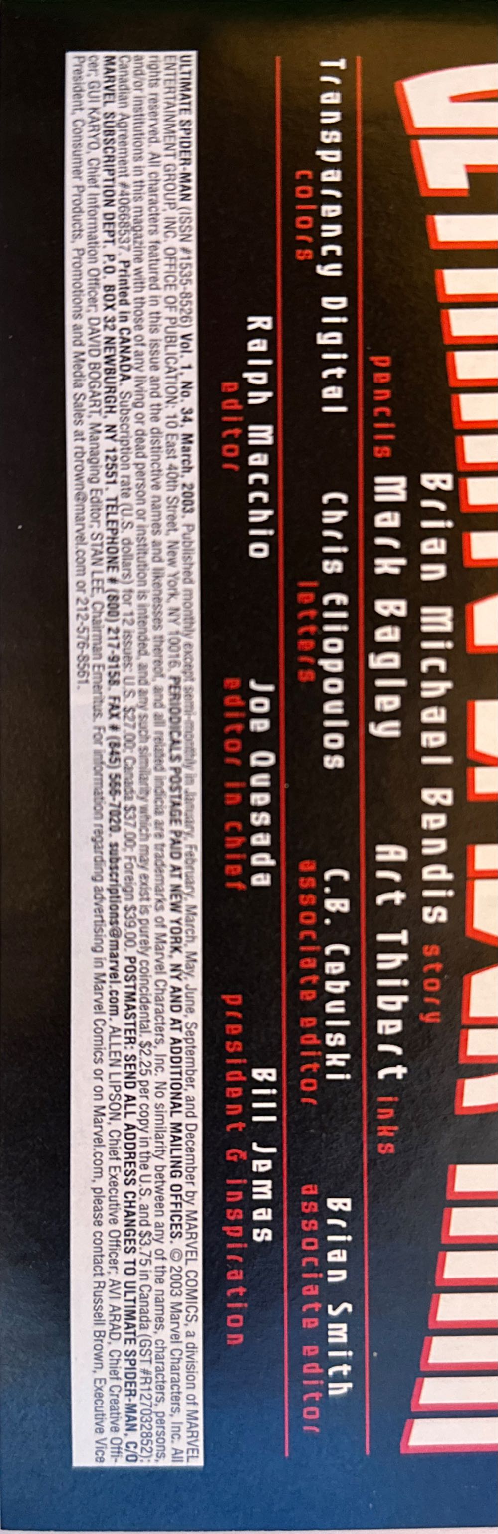 Ultimate Spider-Man - Marvel Comics (34 - Mar 2003) comic book collectible [Barcode 75960605031403411] - Main Image 3