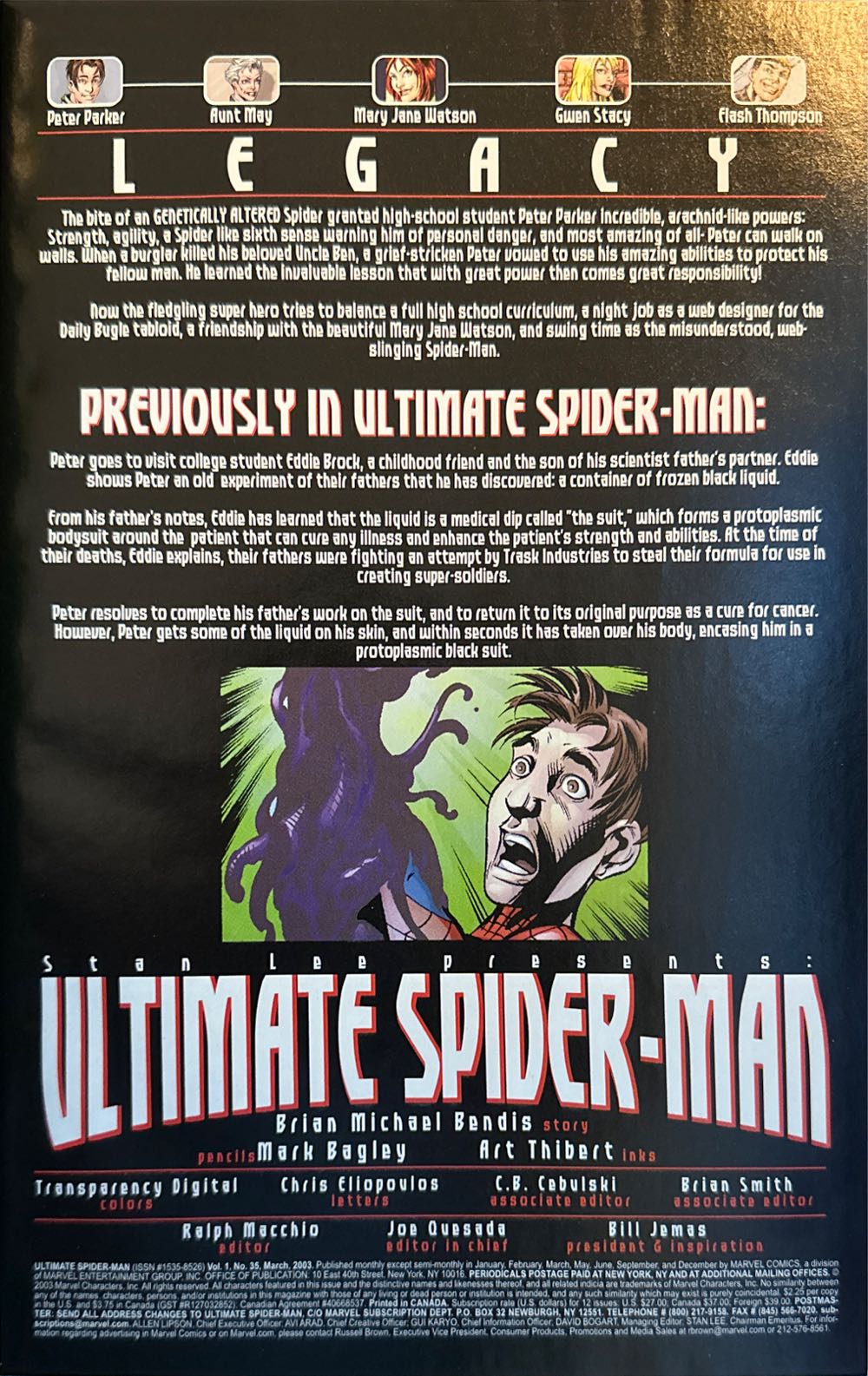 Ultimate Spider-Man - Marvel Comics (35 - Mar 2003) comic book collectible [Barcode 75960605031403511] - Main Image 2