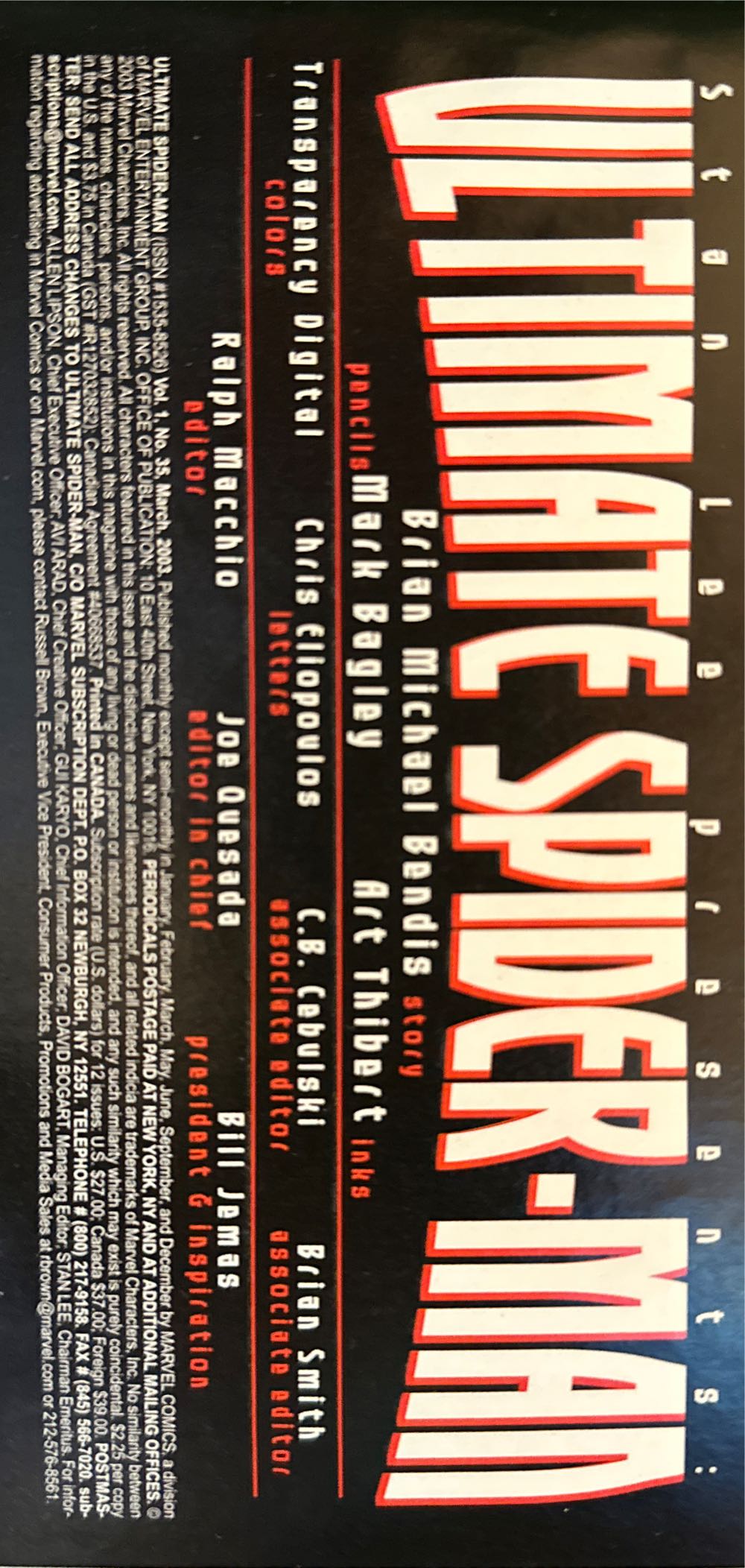 Ultimate Spider-Man - Marvel Comics (35 - Mar 2003) comic book collectible [Barcode 75960605031403511] - Main Image 3