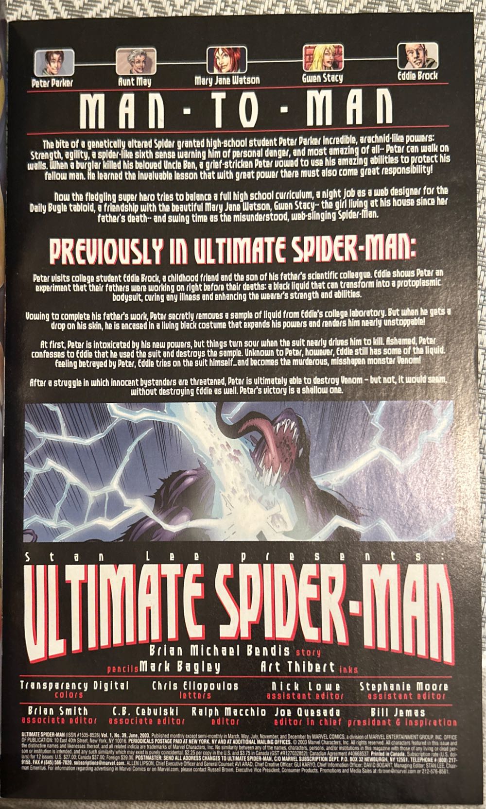 Ultimate Spider-Man - Marvel (39 - Jun 2003) comic book collectible [Barcode 75960605031403911] - Main Image 3