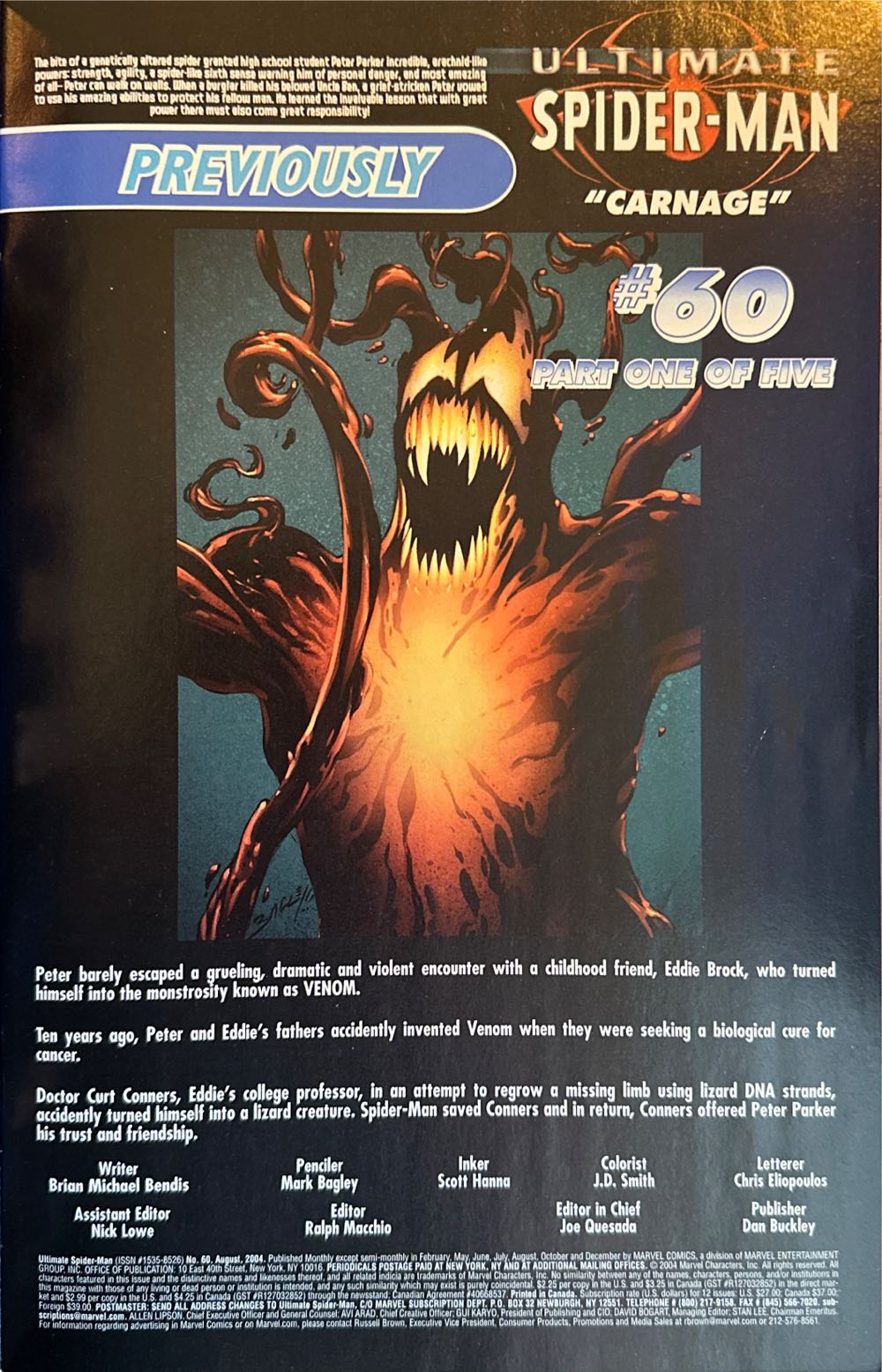 Ultimate Spider-Man - Marvel Comics (60 - Aug 2004) comic book collectible [Barcode 75960605031406011] - Main Image 3