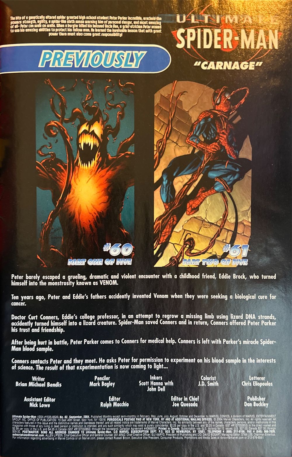 Ultimate Spider-Man - Marvel (62 - Sep 2004) comic book collectible [Barcode 75960605031406211] - Main Image 2