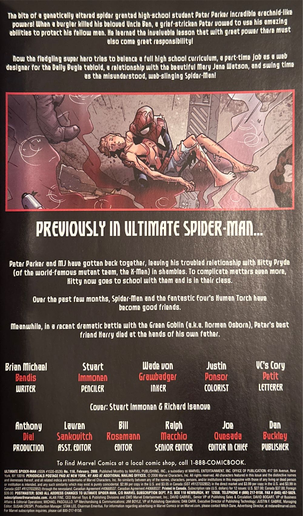 Ultimate Spider-Man - Marvel Comics (118 - Feb 2008) comic book collectible [Barcode 75960605031411811] - Main Image 3