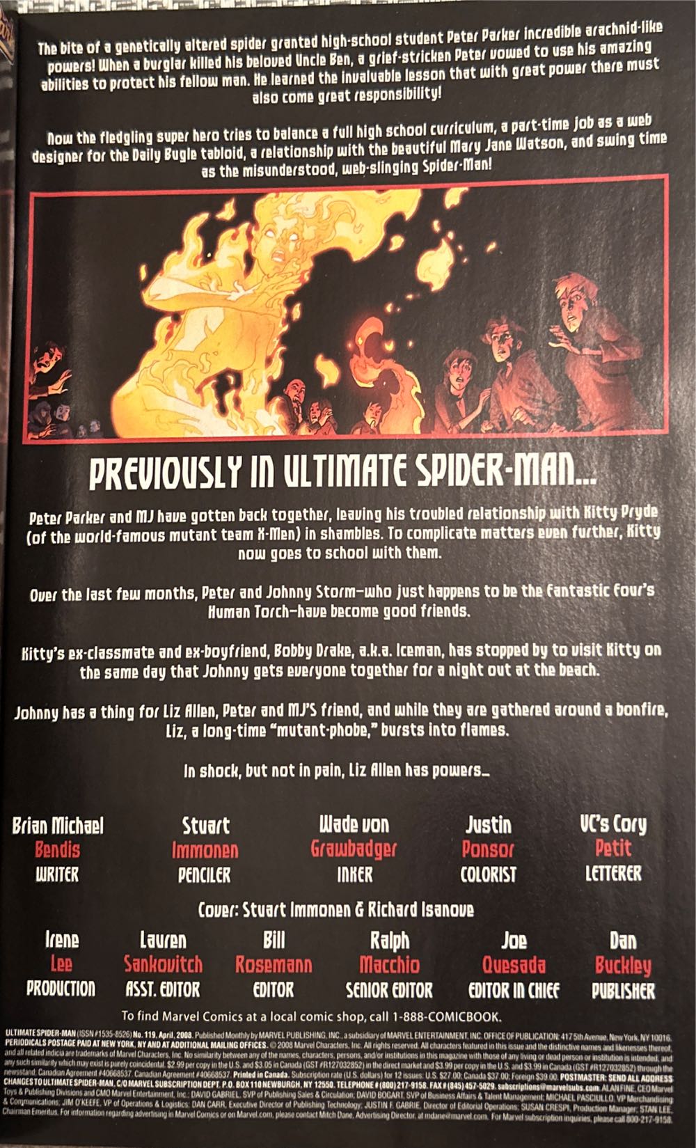 Ultimate Spider-Man - Marvel Comics (119 - Apr 2008) comic book collectible [Barcode 75960605031411911] - Main Image 3