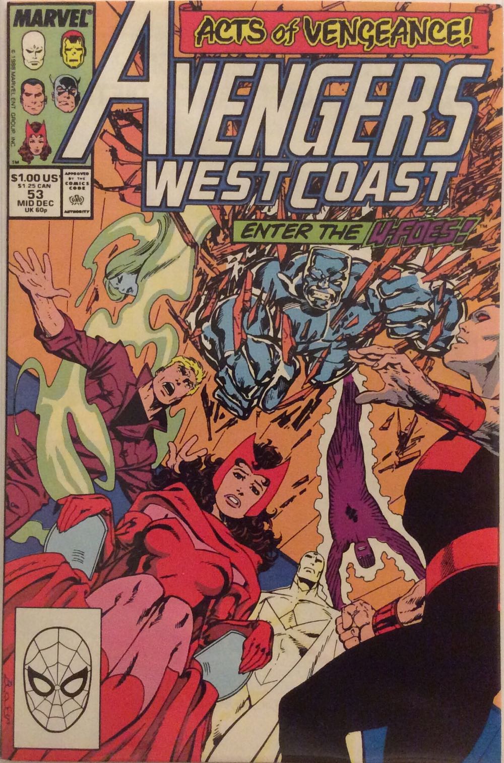 West Coast Avengers vol. 2 - Marvel (53 - Dec 1989) comic book collectible [Barcode 071486021001] - Main Image 2