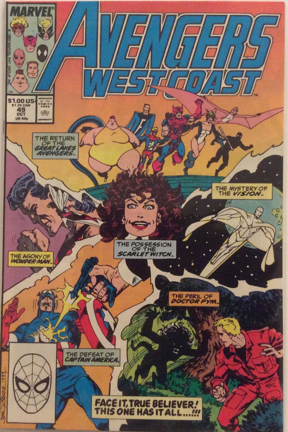 Avengers West Coast - Marvel (49 - Oct 1989) comic book collectible - Main Image 2