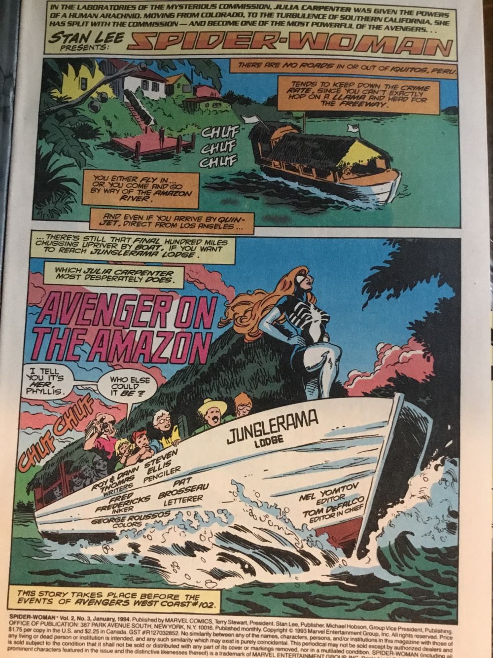 Spider-Woman - Marvel Comics (3 - Jan 1994) comic book collectible [Barcode 400008235587] - Main Image 4