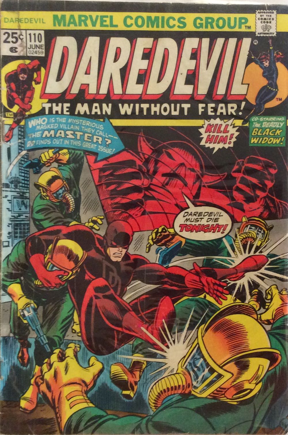 Daredevil #110 - Marvel Comics Group (110 - Jun 1974) comic book collectible - Main Image 2