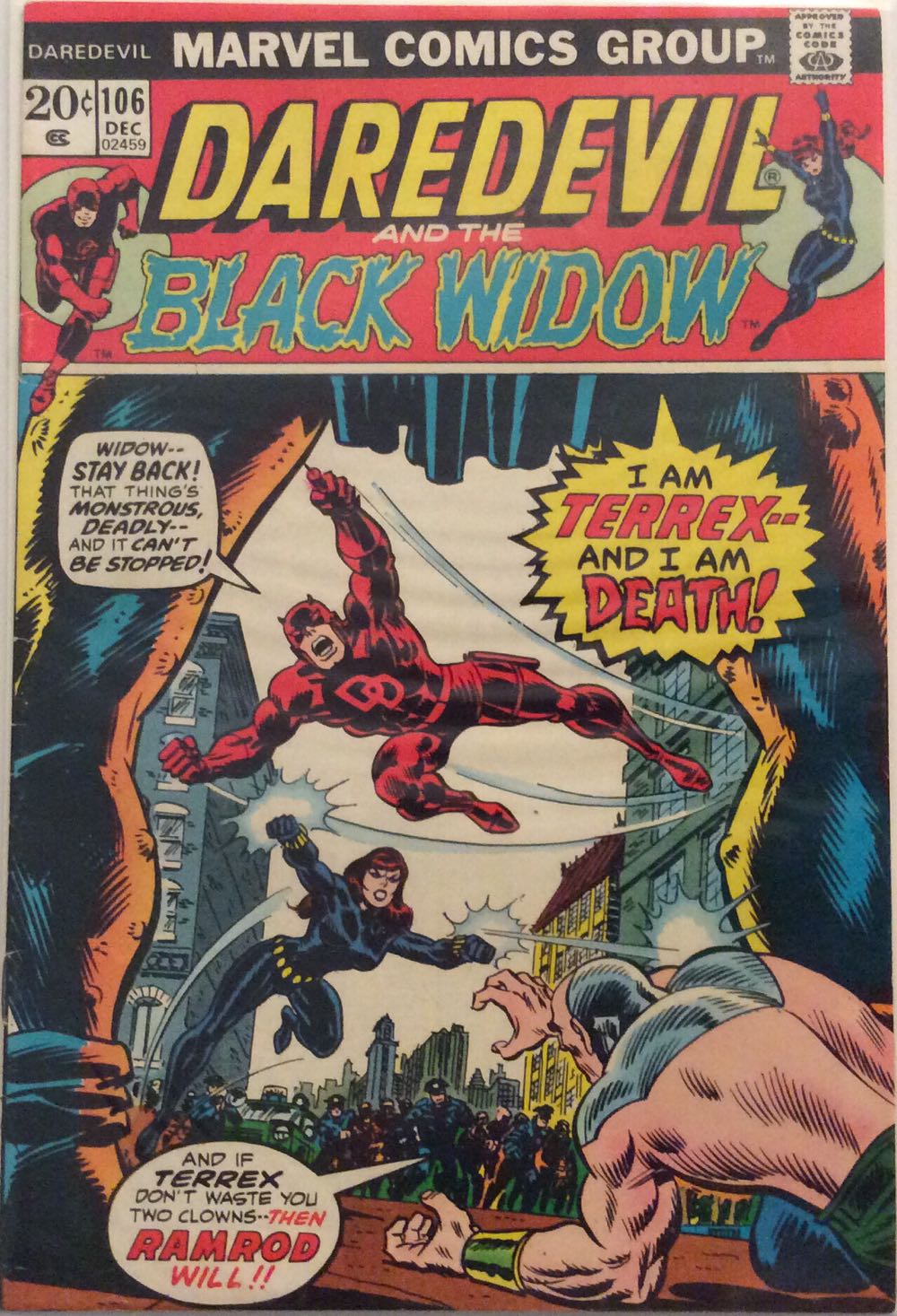 Daredevil #106 - Marvel Comics Group (106 - Dec 1973) comic book collectible - Main Image 3
