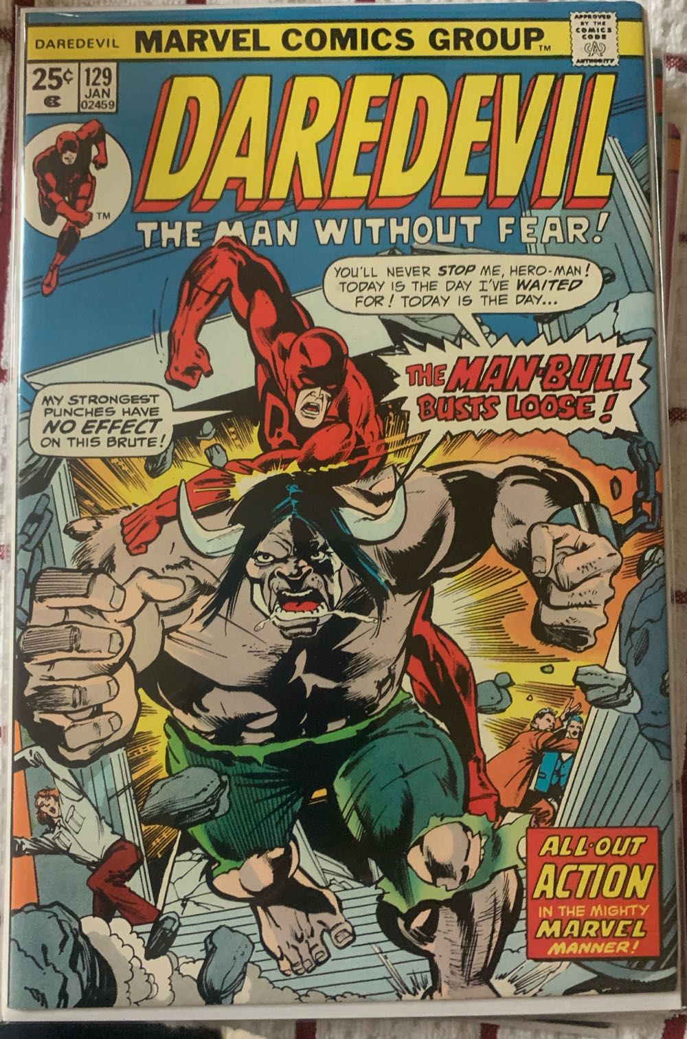 Daredevil - Marvel Comic Group (129 - Jan 1976) comic book collectible - Main Image 3