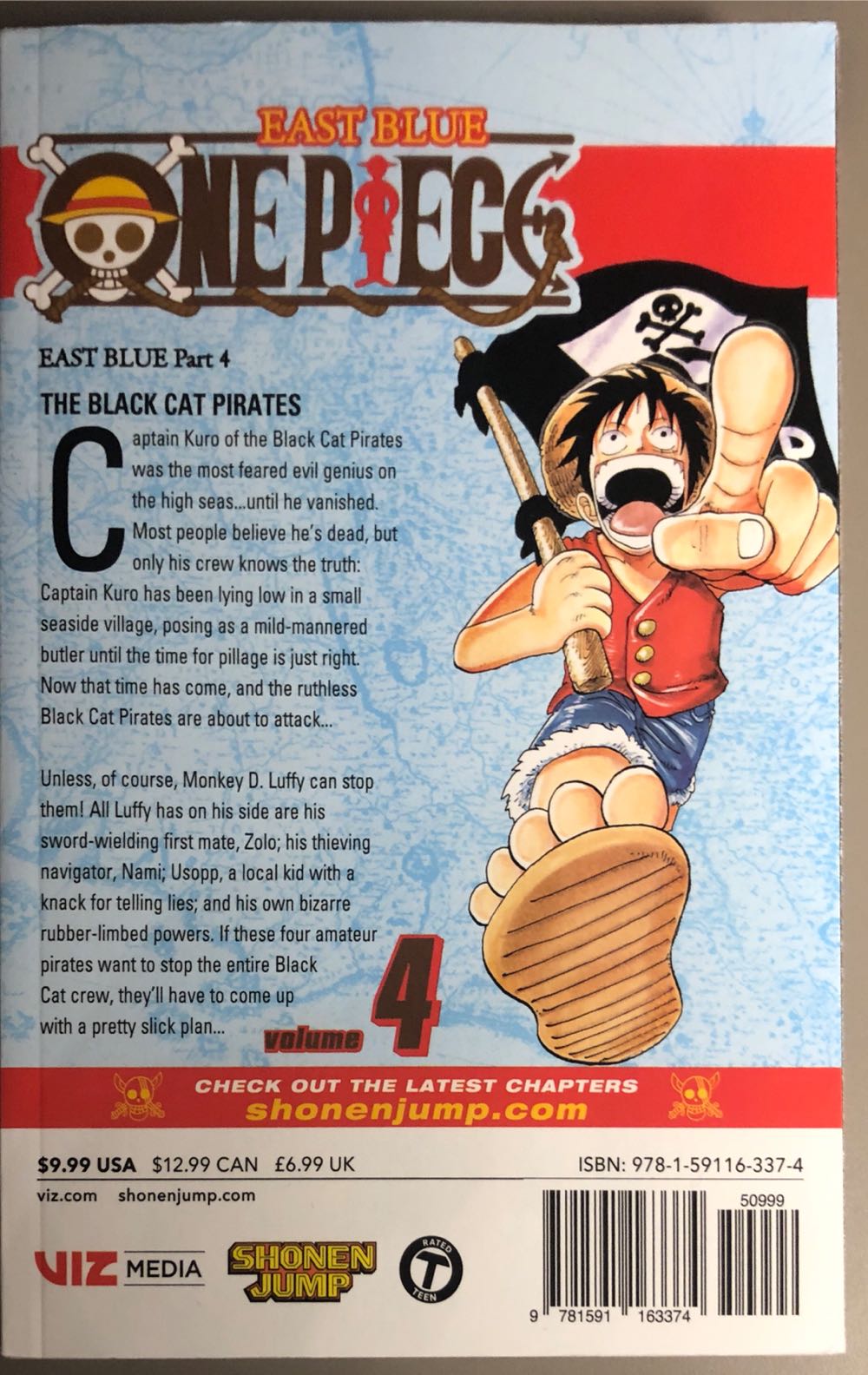 One Piece, Vol. 4 - VIZ Media / Shonen Jump (4 - 08/2004) comic book collectible [Barcode 9781591163374] - Main Image 2