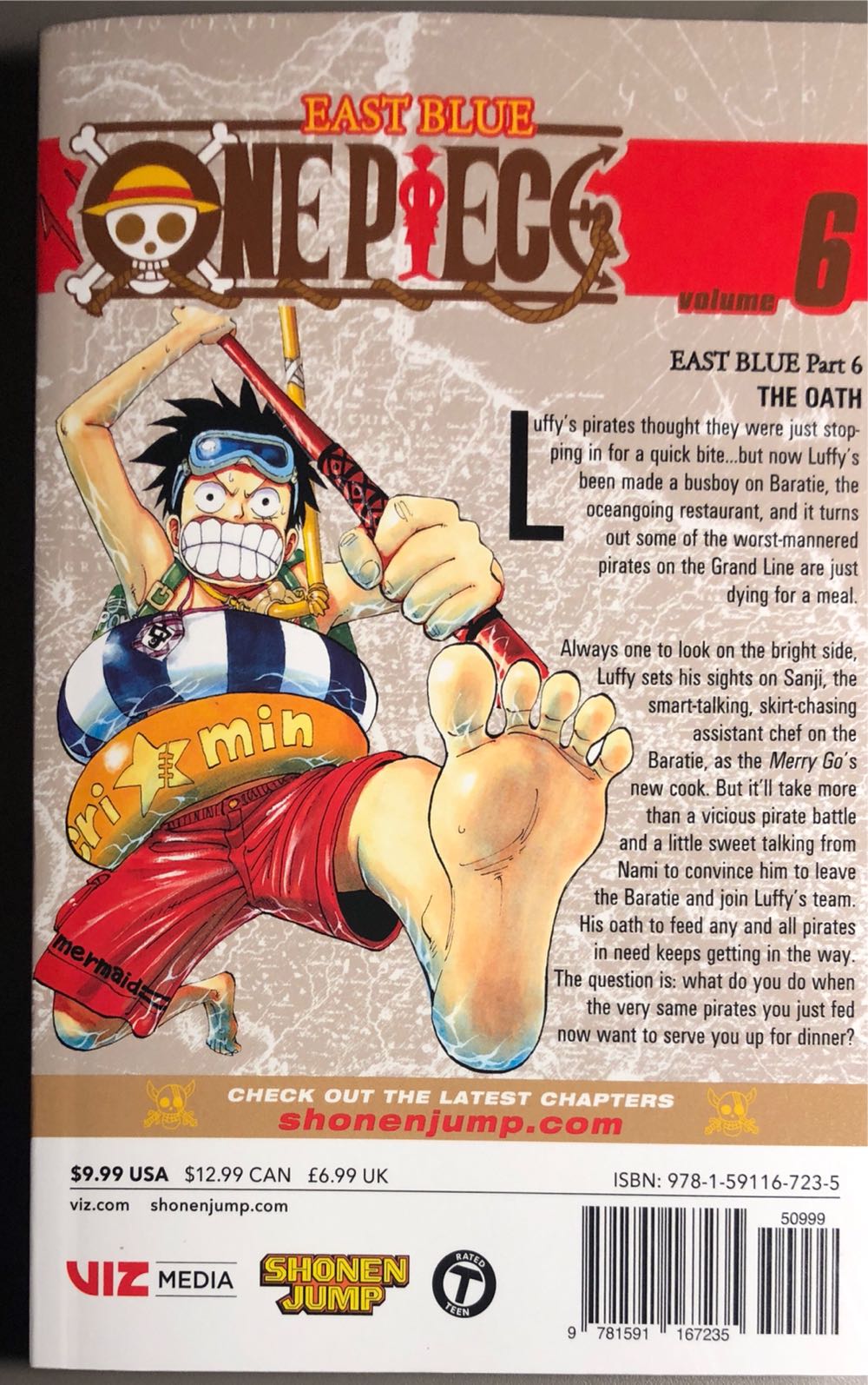 One Piece Vol.6 - Shonen Jump (6) comic book collectible [Barcode 6781181167235] - Main Image 2
