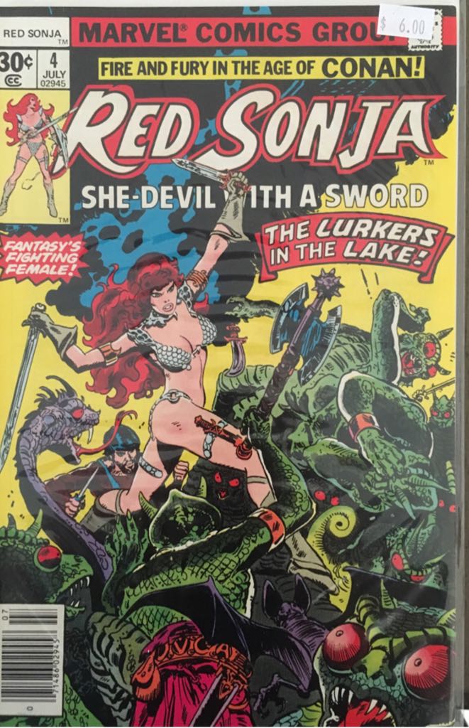 Red Sonja - Marvel Comics Group (4 - Jul 1977) comic book collectible [Barcode 071486029458] - Main Image 1