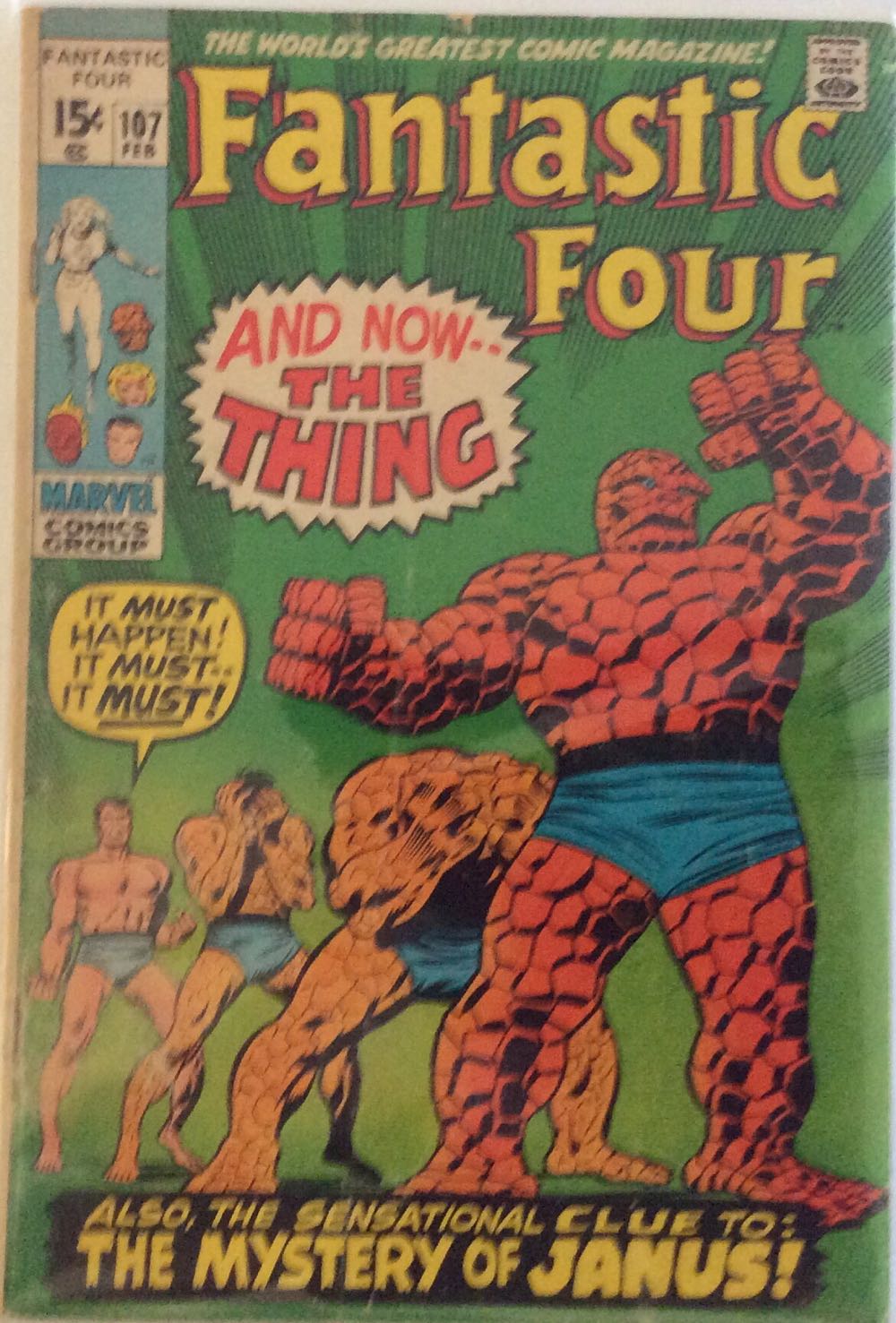 Fantastic Four - Marvel Comics (107 - Feb 1971) comic book collectible [Barcode 071486024620] - Main Image 2