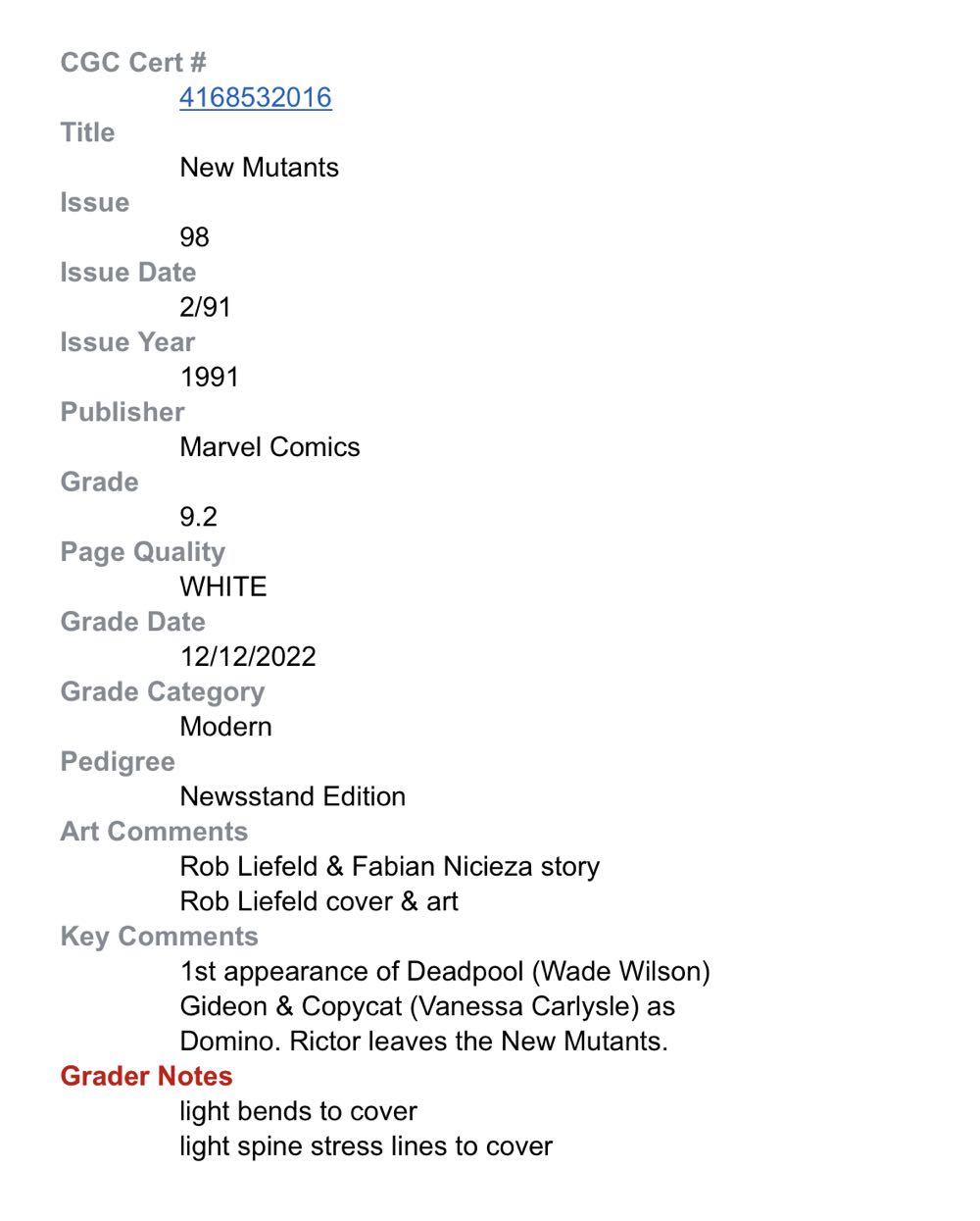 New Mutants - Marvel (98 - 02/1991) comic book collectible [Barcode 071486022077] - Main Image 4