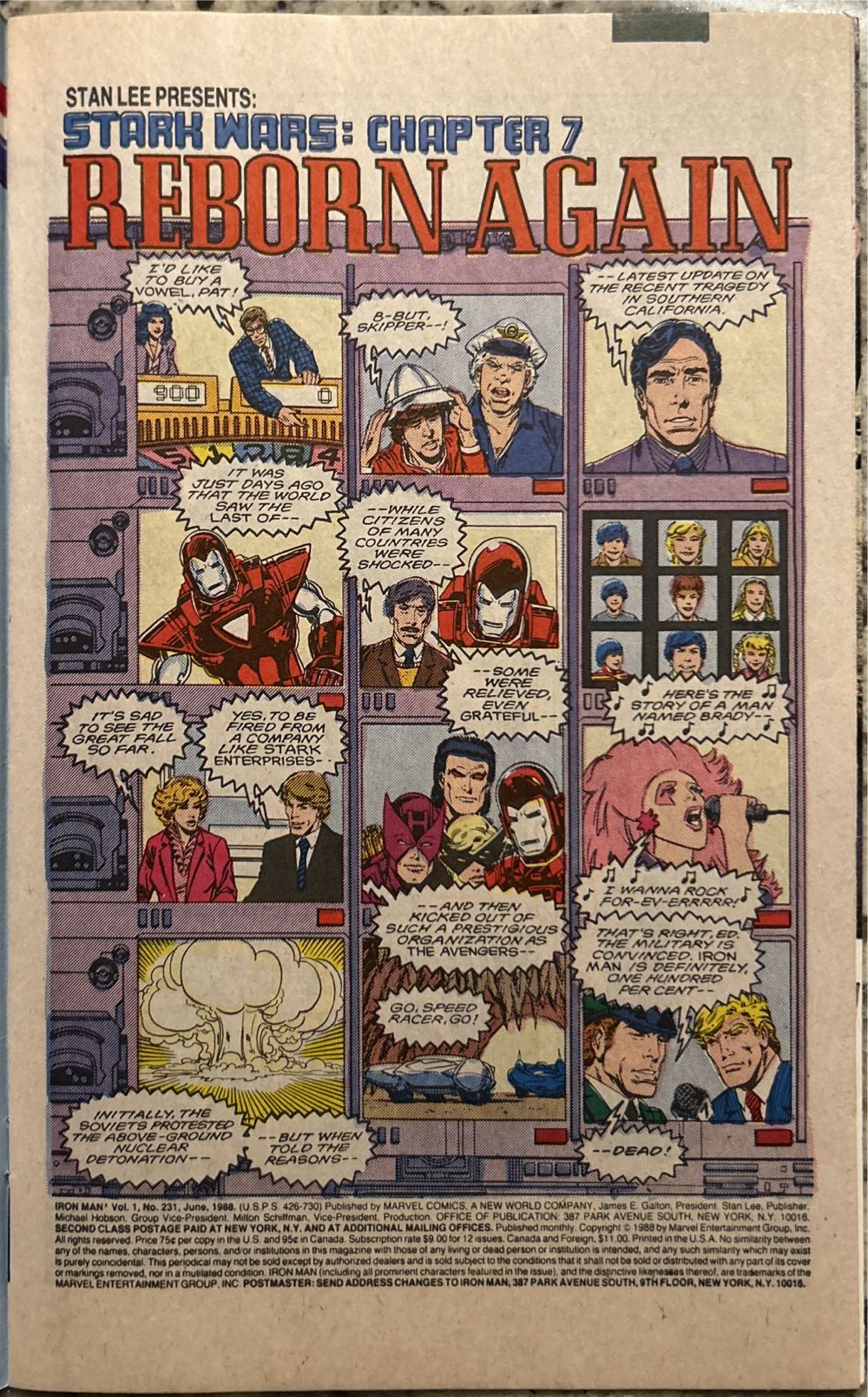 The Invincible Iron Man - Marvel Comics (231 - Jun 1988) comic book collectible [Barcode 071486024545] - Main Image 3