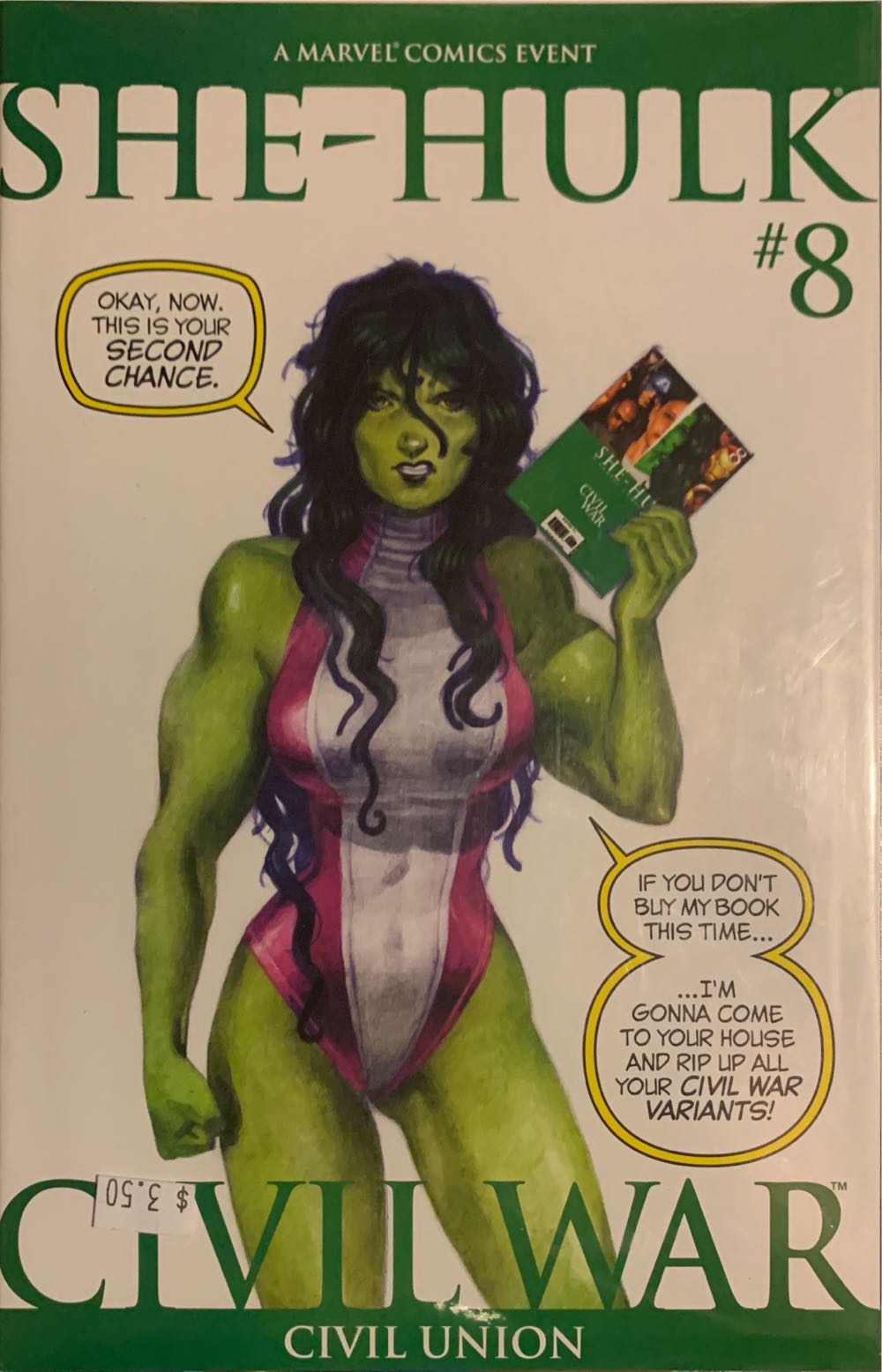 Civil War: She-Hulk - Marvel Comics (#8 - Jul 2006) comic book collectible [Barcode 759606057146] - Main Image 2