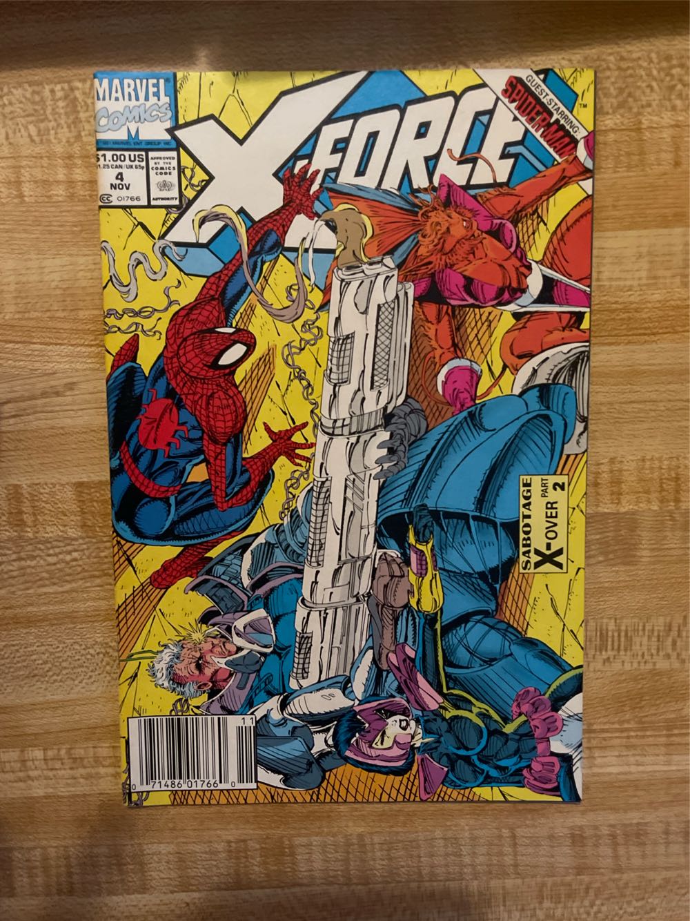 X-Force - Marvel (4 - Nov 1991) comic book collectible [Barcode 071486017660] - Main Image 2