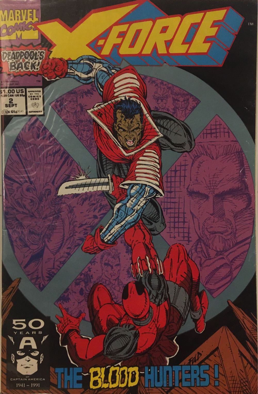 X-Force - Marvel Comics (2 - Sep 1991) comic book collectible [Barcode 759606017669] - Main Image 2