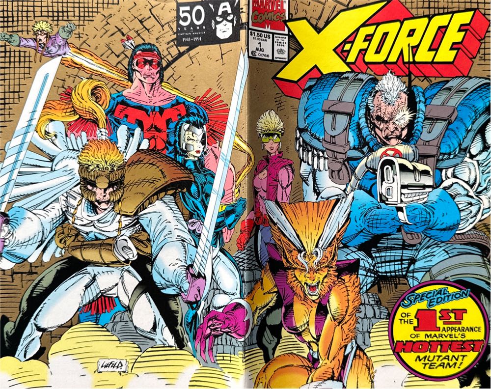 X-Force #1 (Gold) - Marvel (1 - Aug 1991) comic book collectible [Barcode 759606017669] - Main Image 3