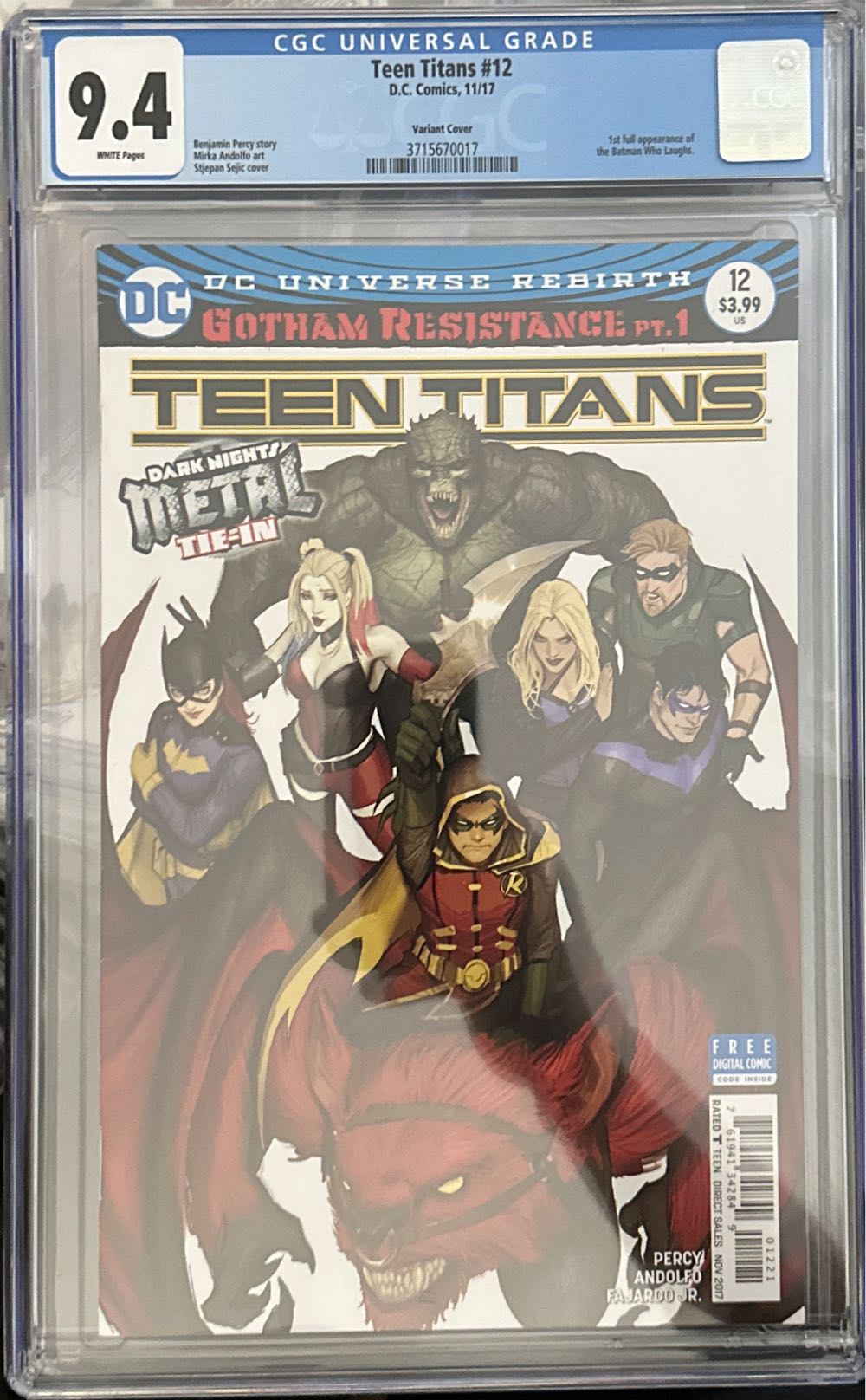 Teen Titans (2016) - DC (12 - Nov 2017) comic book collectible [Barcode 76194134284901221] - Main Image 2
