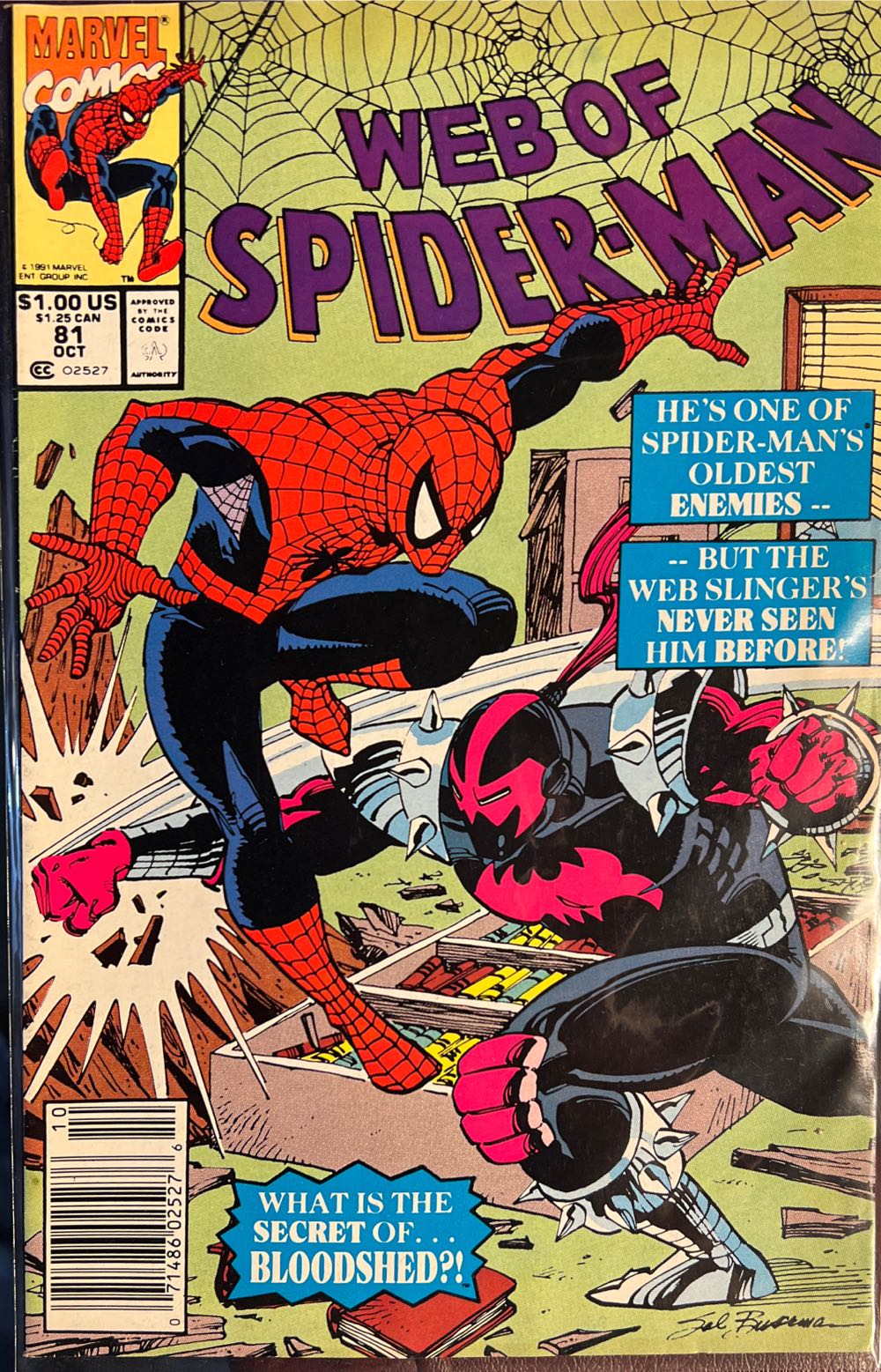Web Of Spider-man - Marvel (81 - Oct 1991) comic book collectible [Barcode 071486025276] - Main Image 2