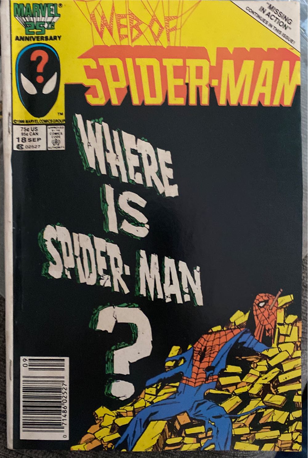 Web Of Spider-Man - Marvel Comics (18 - Sep 1986) comic book collectible [Barcode 071486025276] - Main Image 2