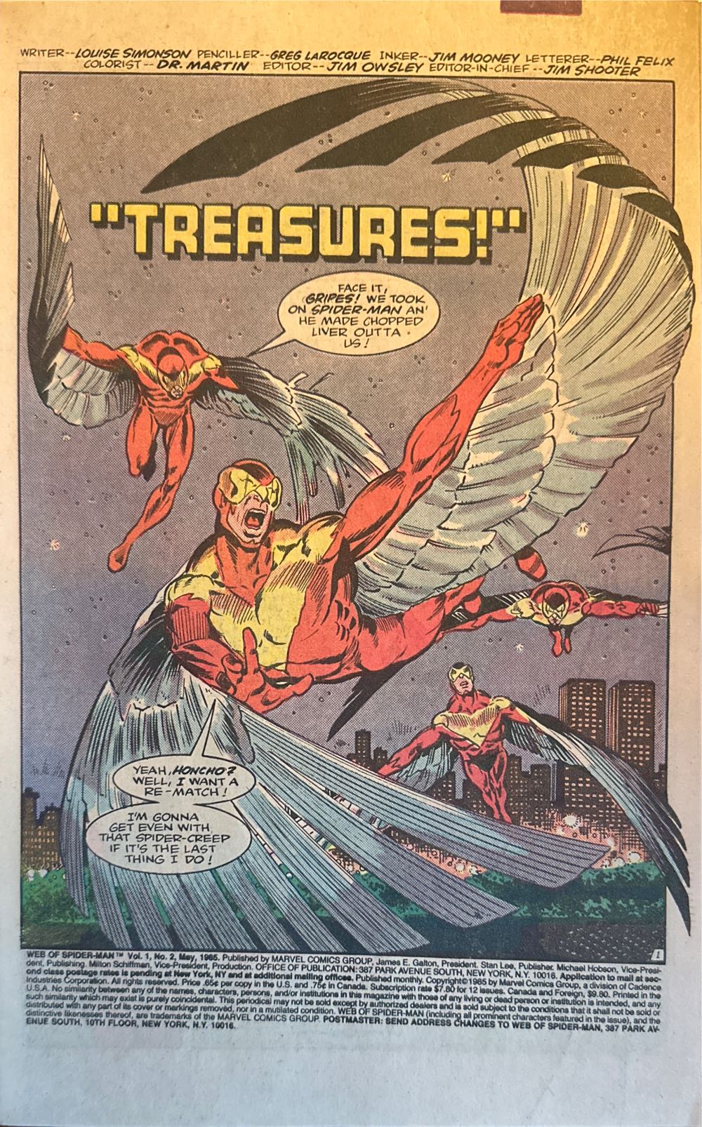 Web Of Spider-man - Marvel (2 - May 1985) comic book collectible [Barcode 071486025276] - Main Image 2