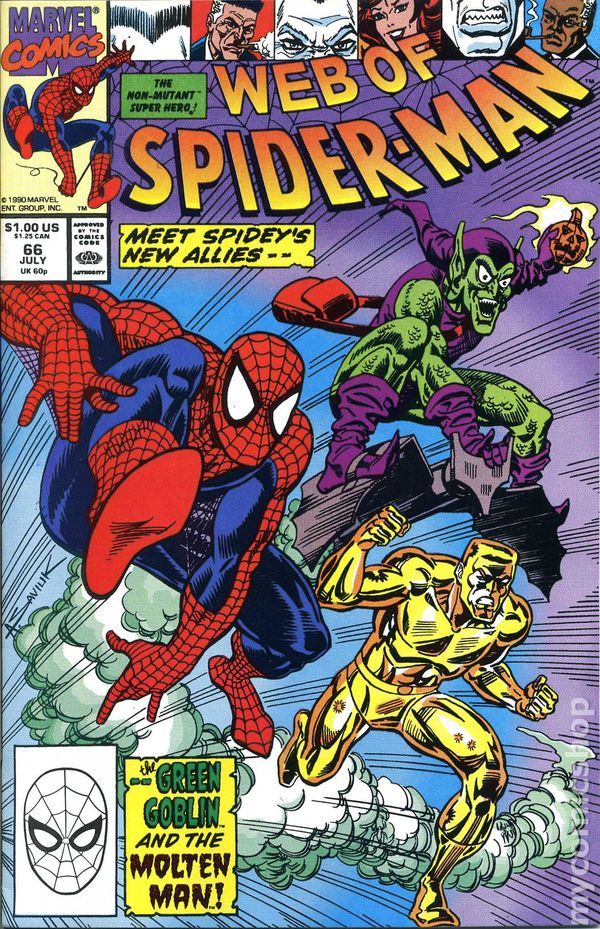Web Of Spiderman - Marvel (66 - Jul 1990) comic book collectible [Barcode 071486025276] - Main Image 1