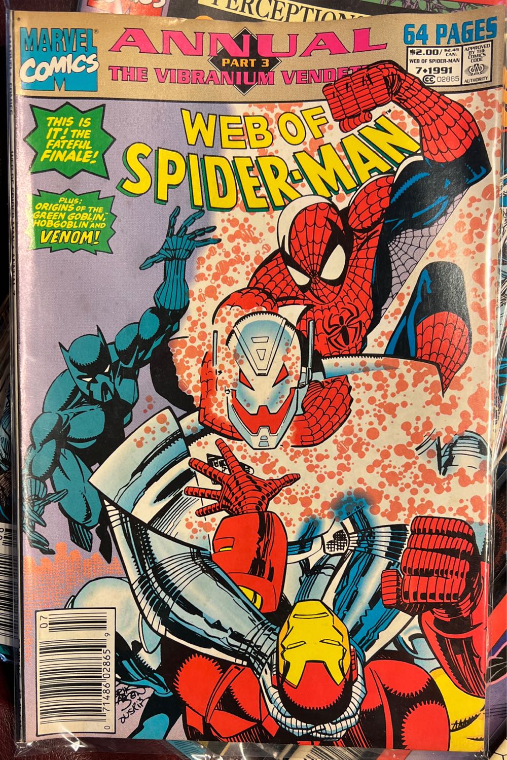 Web Of Spiderman Annual  (7 - Sep 1991) comic book collectible [Barcode 071486028659] - Main Image 2