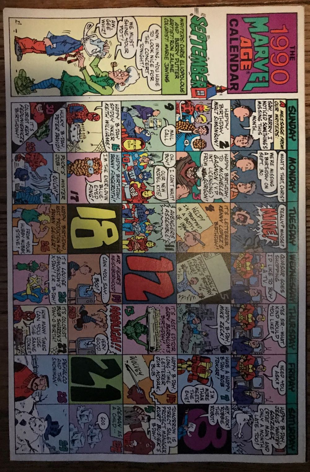 Marvel Age Vol 1 - Marvel Comics (93 - Oct 1990) comic book collectible [Barcode 759606020430] - Main Image 2