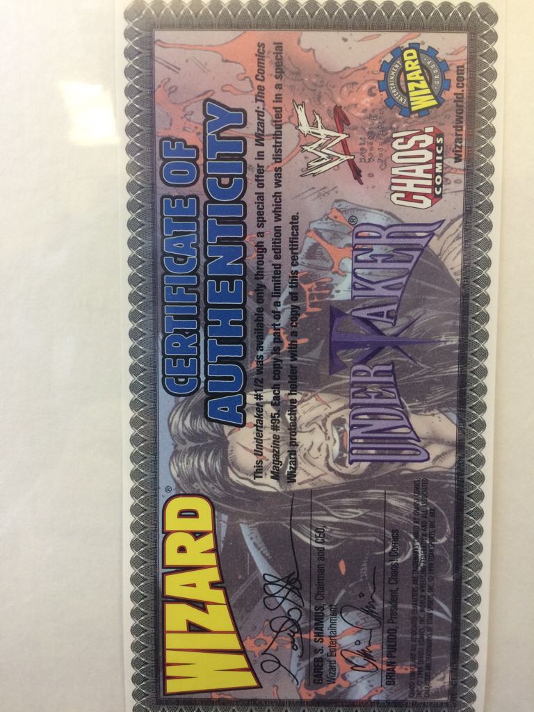WWF: Undertaker - Wizard Entertainment (5) comic book collectible - Main Image 2