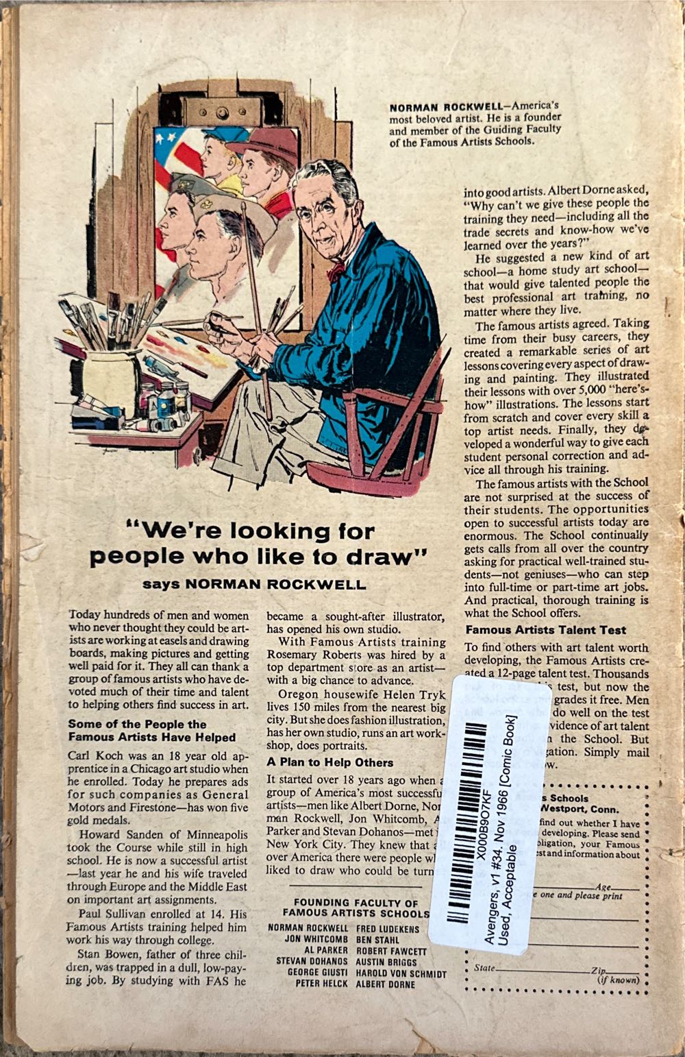 Avengers, The - Vista Publications, Inc. (34 - Nov 1966) comic book collectible [Barcode 78774] - Main Image 2