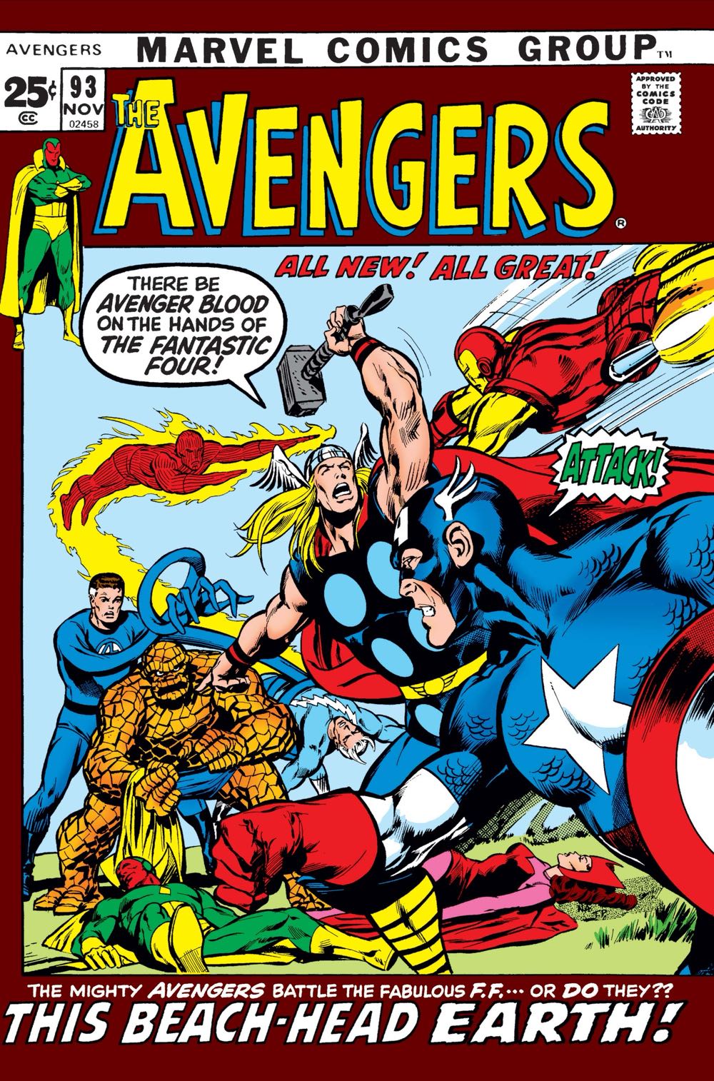 Avengers - Marvel Comics Group (93 - Nov 1971) comic book collectible [Barcode 455852899] - Main Image 2