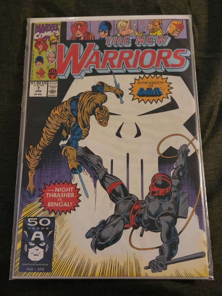 New Warriors (1990) - Marvel (7 - Jan 1991) comic book collectible [Barcode 071486013235] - Main Image 2