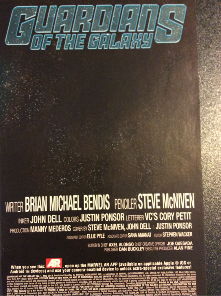 Guardians Of The Galaxy Vol. 3 - Marvel Comics (0.1 - Apr 2013) comic book collectible [Barcode 759606066186] - Main Image 2