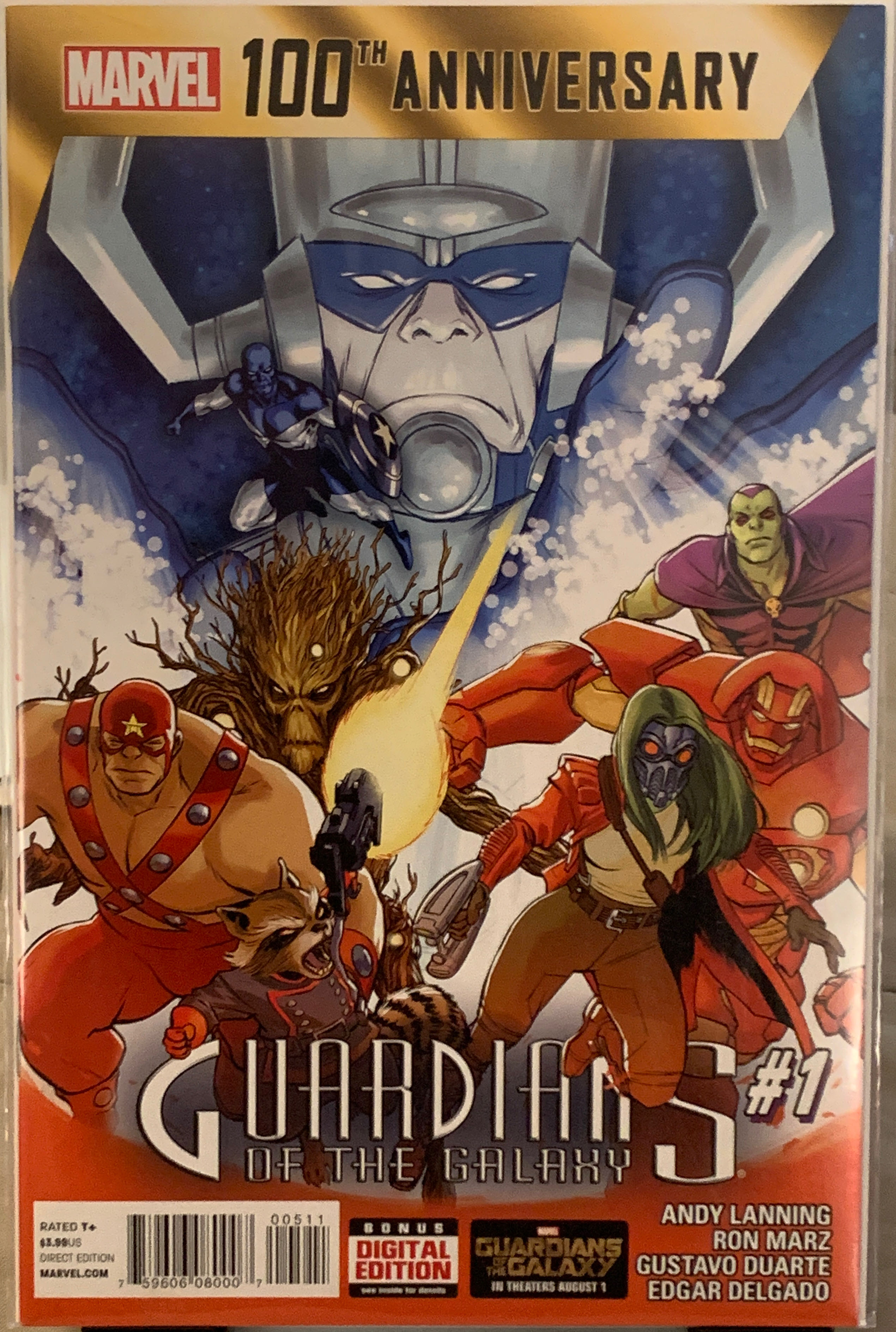 100th Anniversary Guardians Of The Galaxy - Marvel (1 - Jun 2014) comic book collectible [Barcode 759606080007] - Main Image 2