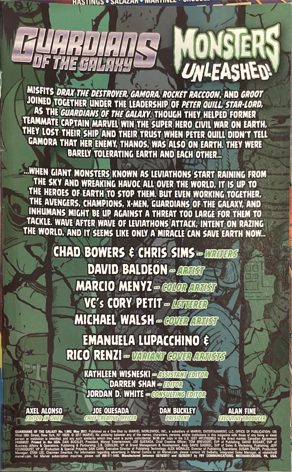 Guardians Of The Galaxy - Marvel Comics (1.MU - May 2017) comic book collectible [Barcode 75960608645000111] - Main Image 2