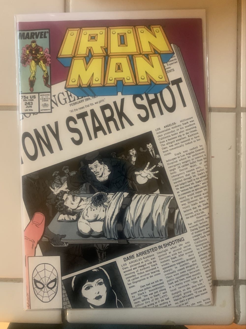 The Invincible Iron Man - Marvel (243 - Jun 1989) comic book collectible [Barcode 759606064274] - Main Image 3