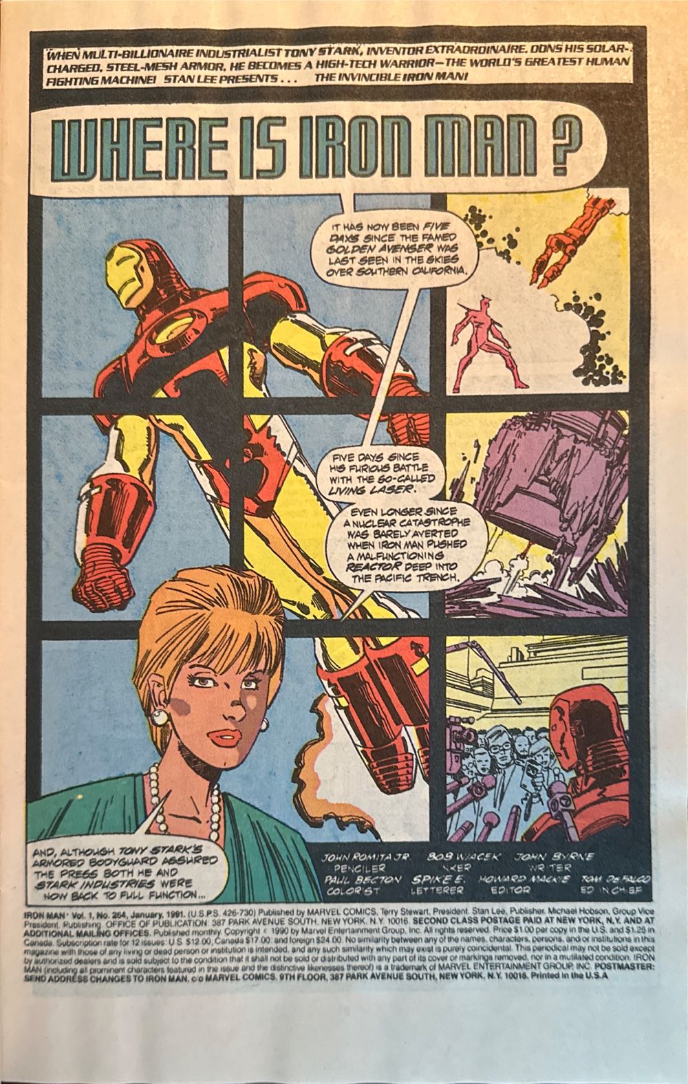 Iron Man - Marvel (264 - 01/1991) comic book collectible - Main Image 2
