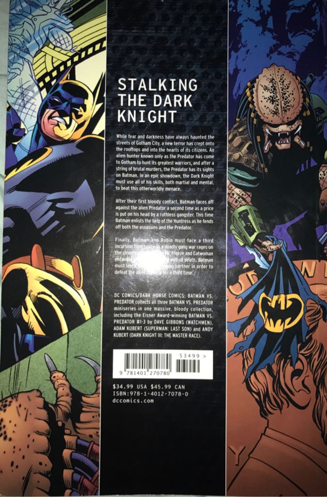 Batman Vs Predator - DC/ Dark Horse (1-3,1-4,1 - Jul 2016) comic book collectible [Barcode 978140127078053499] - Main Image 2