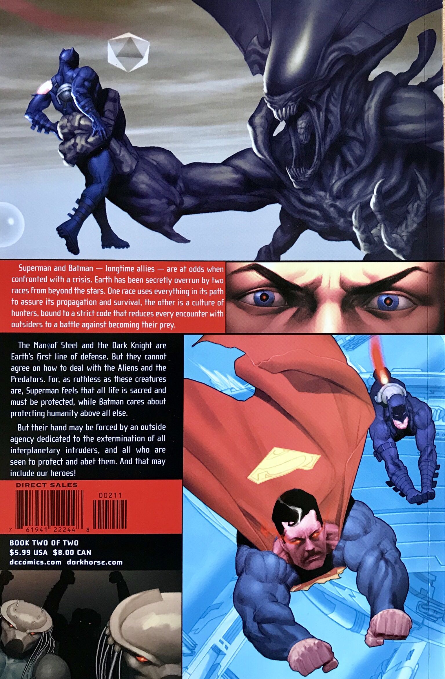 Superman and Batman vs. Aliens and Predator #2 - DC Comics/Dark Horse Comics (#2 - Feb 2007) comic book collectible [Barcode 761941222448] - Main Image 2