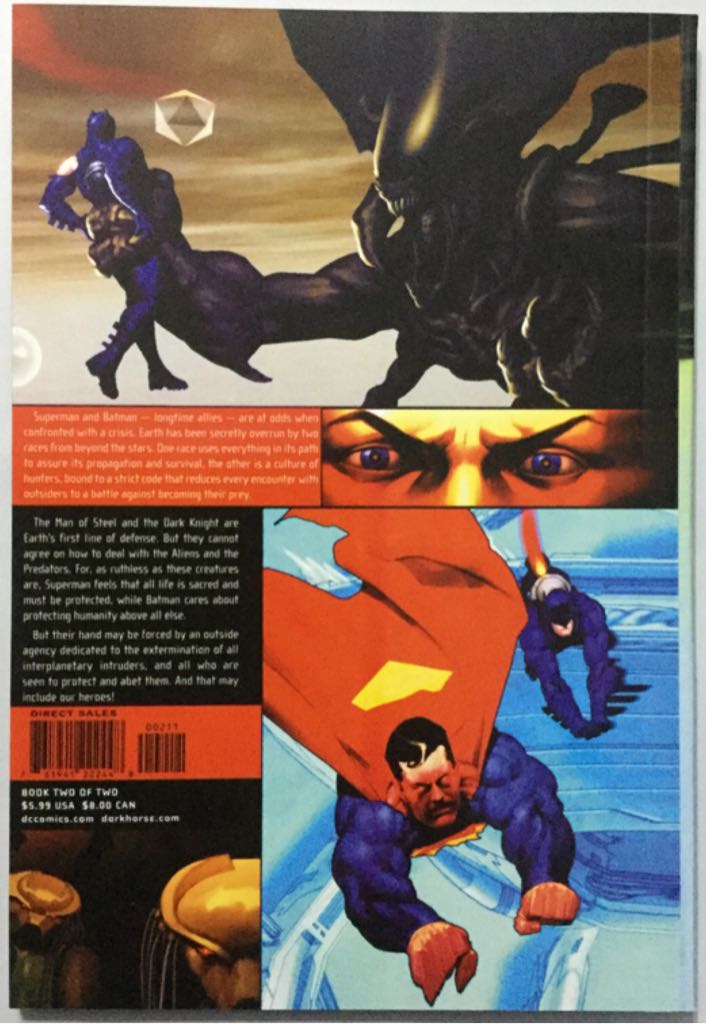 Superman and Batman vs Aliens and Predator - Dark Horse Comics / DC (2) comic book collectible [Barcode 761941222448] - Main Image 2