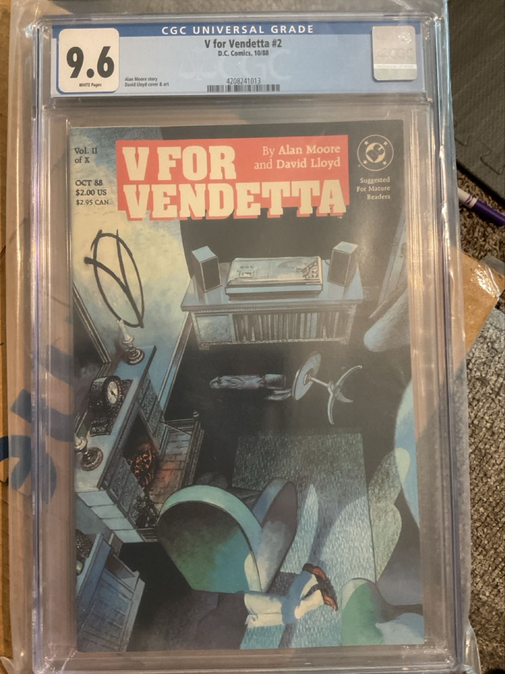 V For Vendetta - DC Comics (2 - Oct 1988) comic book collectible [Barcode 9780930289522] - Main Image 2