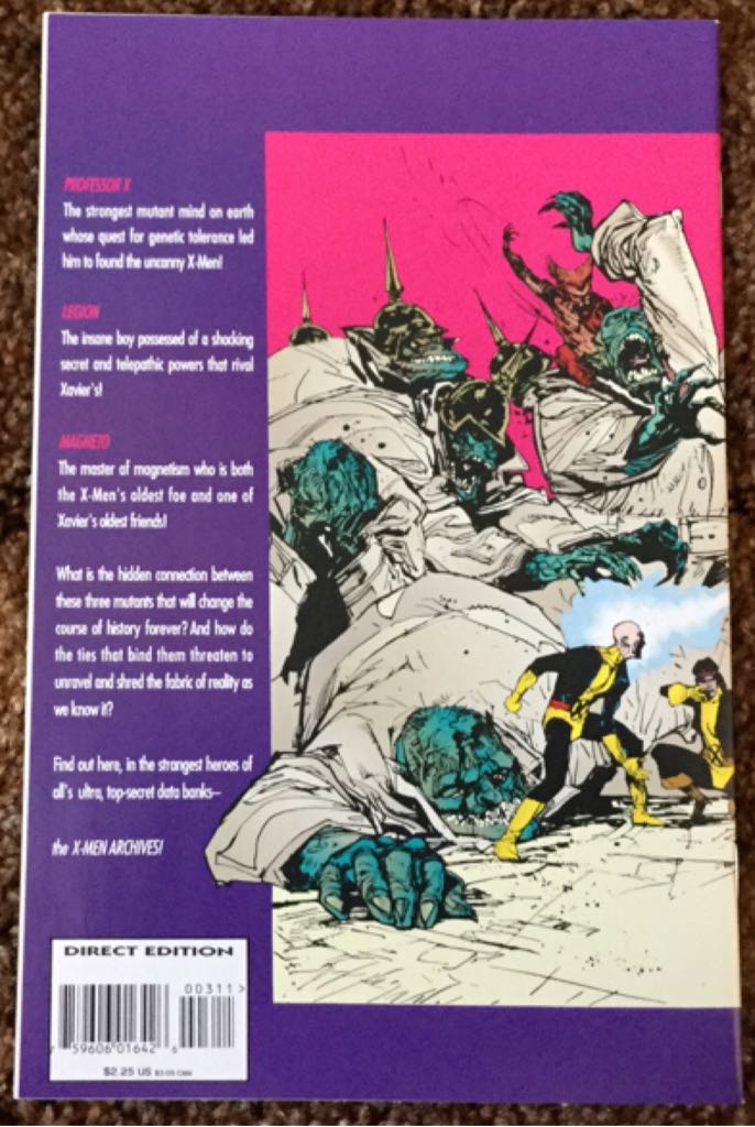 X-Men Archives - Marvel Comics (3 - Jan 1995) comic book collectible [Barcode 759606016426] - Main Image 2