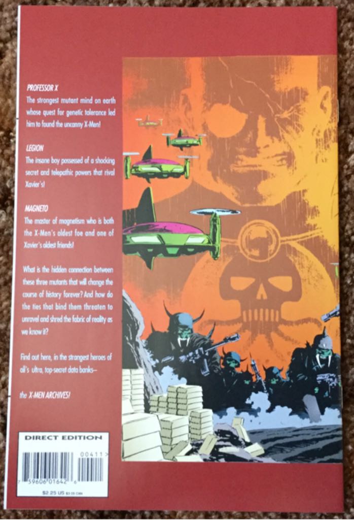 X-Men Archives (1995) - Marvel (4 - Jan 1995) comic book collectible [Barcode 759606016426] - Main Image 2